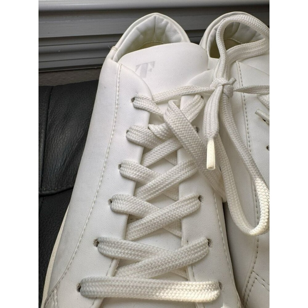 Thousand Fell Lace Up Vegan Leather Sneakers, Women's 9 (White/White) - Picture 5 of 5
